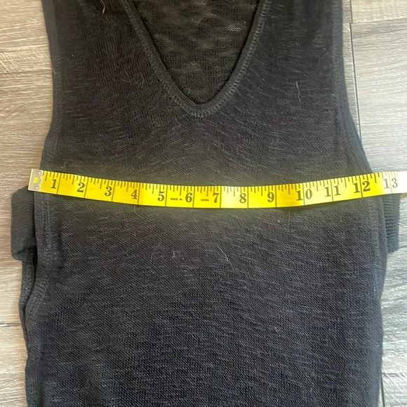 Express Black high low sheer, peek a boo side top, dress,cover, V neck,XS - Picture 5 of 12